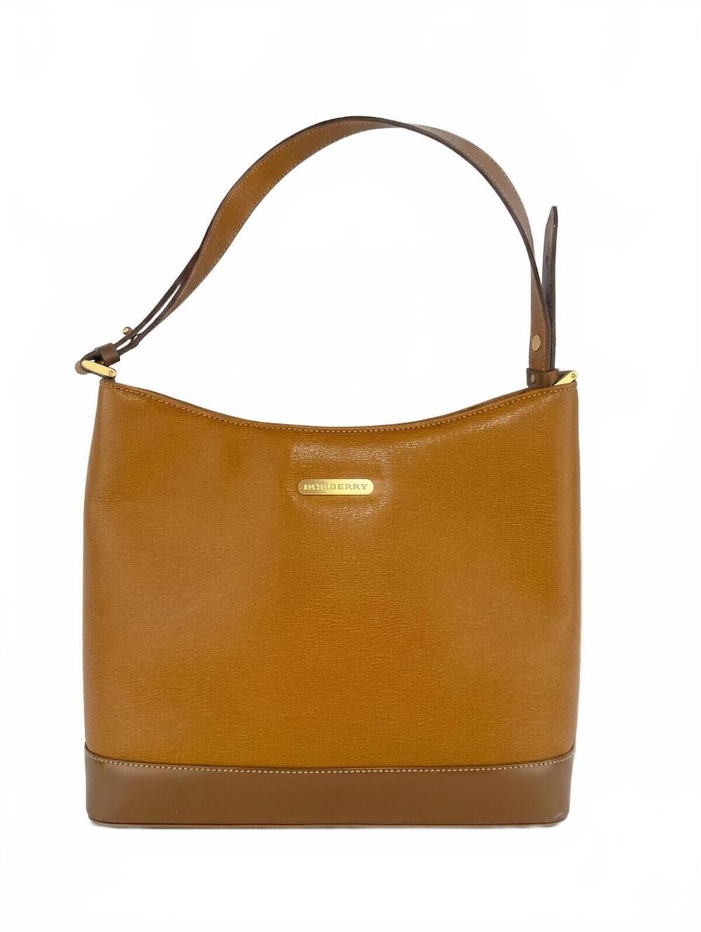 Burberry London Cosmopolitan Tote Tan Grained Leather Nova Check | Pre-Loved